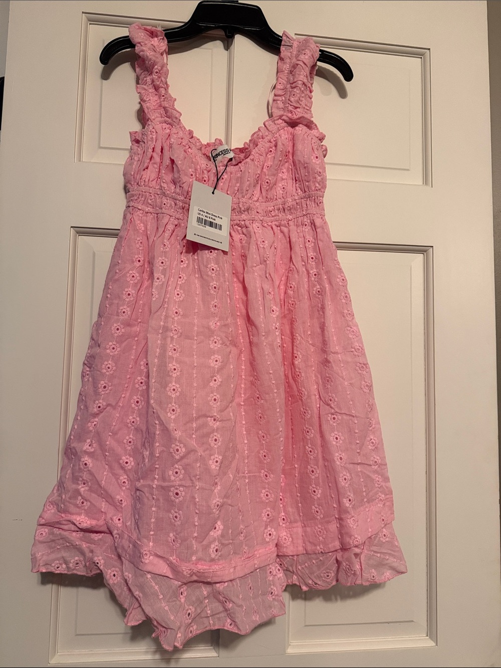 Princess Polly Pink Eyelet Mini Dress